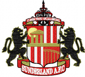 Sunderland AFC Football Club logo machine embroidery design