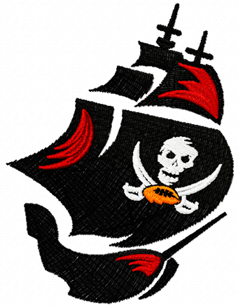 Tampa Bay Buccaneers Alternate Logo machine embroidery design