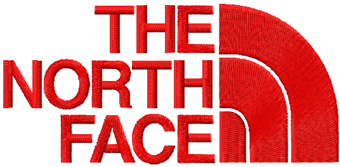 The North Face logo machine embroidery design