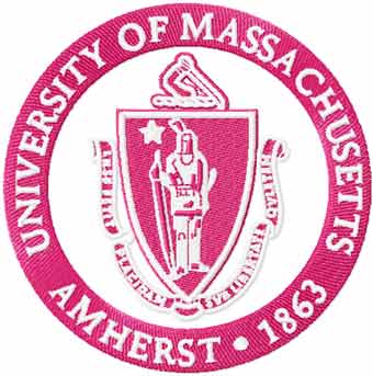 University of Massachusetts at Amherst Logo machine embroidery design