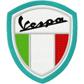 Vespa Shield logo machine embroidery design