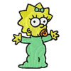Maggie Simpsons machine embroidery design
