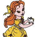 Little Princess Beauty and the Beast machine embroidery design