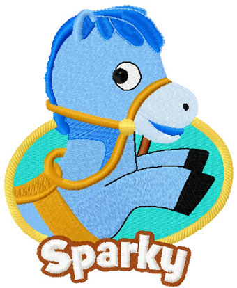 Sparky machine embroidery design
