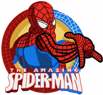The Amazing Spiderman machine embroidery design