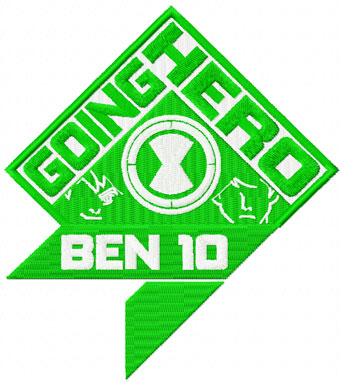 Ben 10 Going hero machine embroidery design
