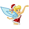 Christmas Tinkerbell machine embroidery design