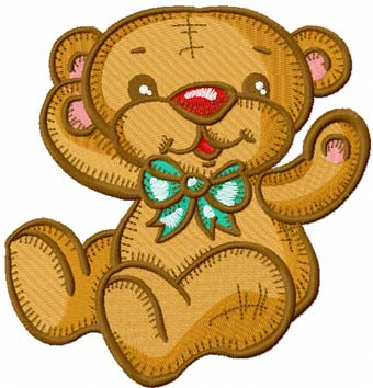 Teddy give me a hug machine embroidery design