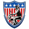 American biker logo machine embroidery design
