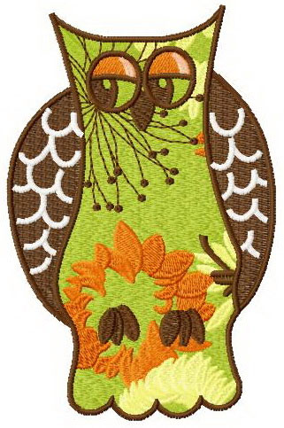 Cute Owl 12 machine embroidery design