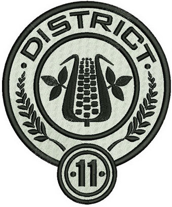 District 11 Hunger games logo machine embroidery design