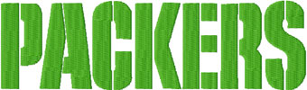 Green Bay Packers wordmark logo machine embroidery design
