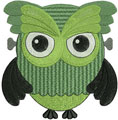 Owl zombie machine embroidery design