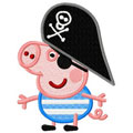 Peppa Pig pirate machine embroidery design
