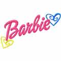 Barbie logo machine embroidery design