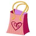 Barbie shopping bag machine embroidery design