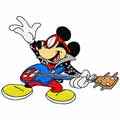 Mickey Mouse rock star machine embroidery design