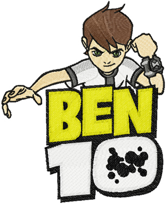 Ben 10 Power on embroidery design