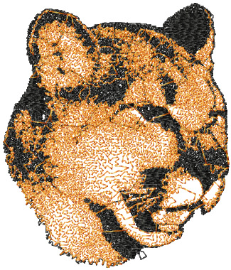big cheetah free machine embroidery design
