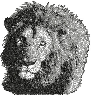 big lion free machine embroidery design