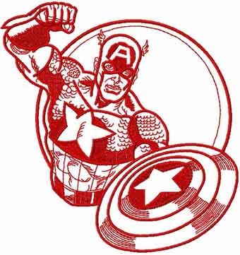 Captain America 3 embroidery design