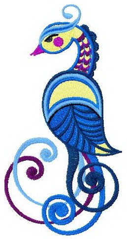 Fantastic Bird 5 machine embroidery design
