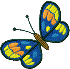 Butterfly free machine embroidery design 