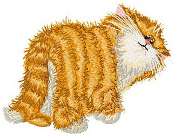 Not happy cat machine embroidery design