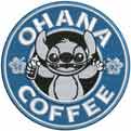 Ohana coffee embroidery design