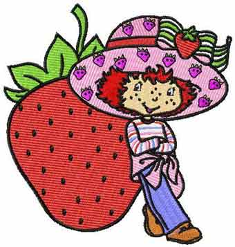 Strawberry Shortcake new hat machine embroidery design