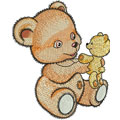 Cute teddy with teddy machine embroidery design