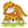 Two sleeping cats machine embroidery design