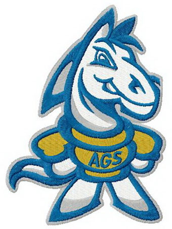 UC Davis Aggies logo machine embroidery design