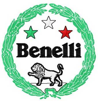 Benelli moto logo  machine embroidery design