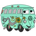Fillmore volkswagen bus machine embroidery design