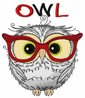 Funny Owl 9 embroidery design