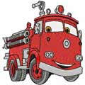 Red Fire Truck machine embroidery design