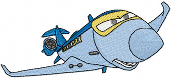 Siddeley the Plane machine embroidery design