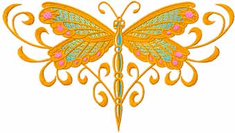 Celtic Dragonfly machine embroidery design