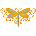 Celtic Dragonfly machine embroidery design