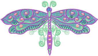 Celtic Dragonfly Autumn machine embroidery design