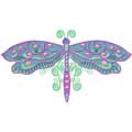 Celtic Dragonfly Autumn machine embroidery design