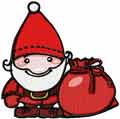 Santa with gifts machine embroidery design