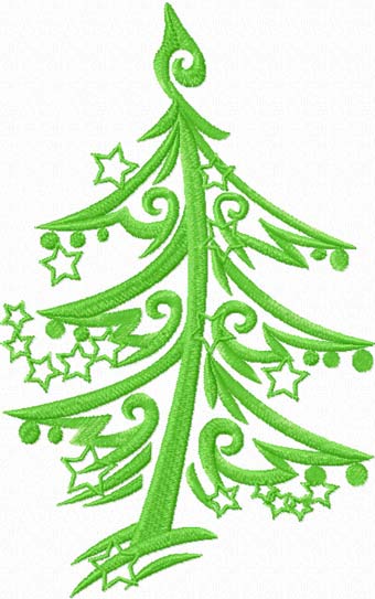 free christmas tree embroidery