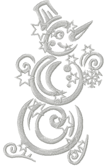 free christmas snowman machine embroidery design for download