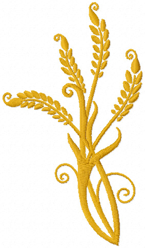 wheat machine embroidery