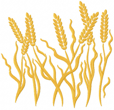 stems of wheat machine embroidery