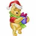 Winnie Pooh with Christmas honey