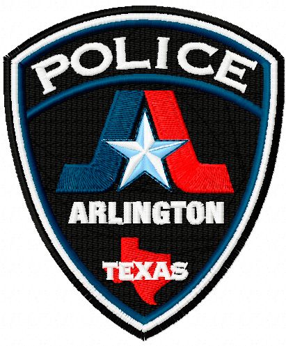 police arlington texas embroidery logo design