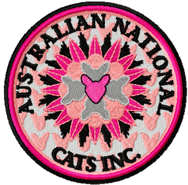 Australian National cats inc. embroidery logo